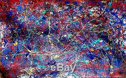 Oil Painting on Canvas Reproduction of a Jackson Pollock by a US Artist. 48