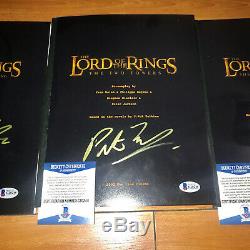 PETER JACKSON SIGNED LORD OF THE RINGS TRILOGY MOVIE SCRIPTS LOT OF 3 with COA