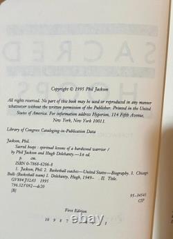 PHIL JACKSON? SIGNED AUTOGRAPHED? SACRED HOOPS Book CHICAGO BULLS Jordan 1st Ed