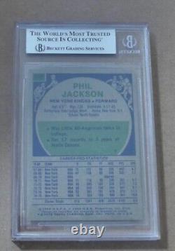PHIL JACKSON auto signed autograph Beckett Certified/slabbed 1975-6 Topps Knicks