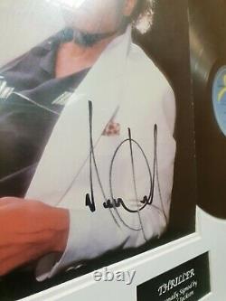 (Pa2) Michael Jackson Personally Signed Autographed Thriller Album In Frame