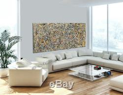 Painting 72 Jackson Pollock Style, Abstract Art wall art on canvas, Vintage lux
