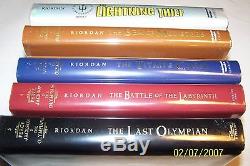 Percy Jackson, The Lightning Thief, by Rick Riordan 5VOLS. ALL SIGNED, 1ST/1ST