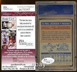 Phil Jackson 1972 Topps Rc Autograph Psa/dna + Jsa Cert Super Rare Bulls Hof Hot