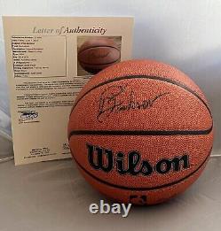 Phil Jackson Chicago Bulls Lakers signed NBA Basketball Ball autographed JSA LOA