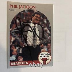 Phil Jackson Signed / Autographed NBA HOOPS Card