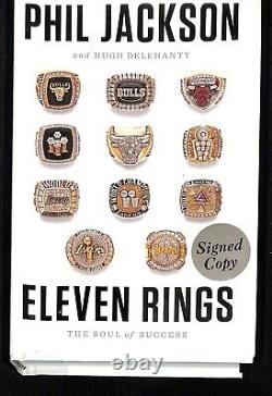 Phil Jackson Signed Eleven Rings The Soul of Success HC Book JSA Lakers Bulls