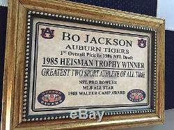 Premium Framed Bo Jackson Autographed Auburn Tigers Jersey JSA COA raiders