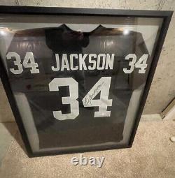 Premium Framed Bo Jackson Autographed / Signed Raiders Jersey BAS Auth