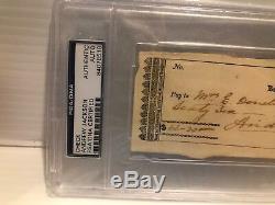 President Andrew Jackson Signed 1836 Check Psa/dna Authentic Auto To First Lady