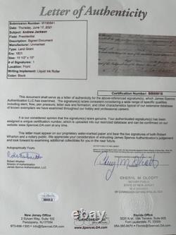 President Andrew Jackson Signed Alabama Land Grant after Indian Removal Act JSA