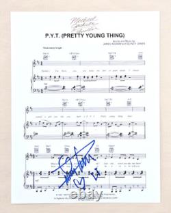 QUINCY JONES Signed 8.5x11 SHEET MUSIC PAGE Michael Jackson PRODUCER Legend coa