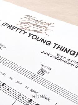 QUINCY JONES Signed 8.5x11 SHEET MUSIC PAGE Michael Jackson PRODUCER Legend coa