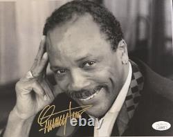 Quincy Jones, signed Autographed, Photo 8x10 Bxw, Michael Jackson, thriller