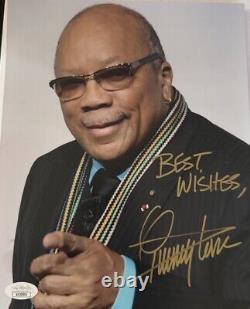 Quincy Jones, signed Autographed, Photo 8x10 Color Michael Jackson, thriller