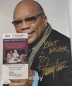 Quincy Jones, signed Autographed, Photo 8x10 Color Michael Jackson, thriller