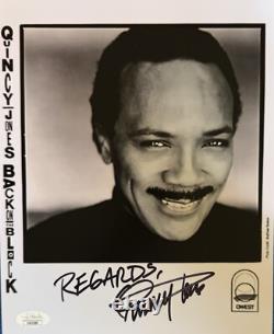 Quincy Jones, signed Autographed, Photo 8x10, Michael Jackson, Thriller