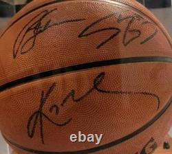 RARE KOBE Bryant + SHAQ + Phil Jackson signed basketball authentic autographed