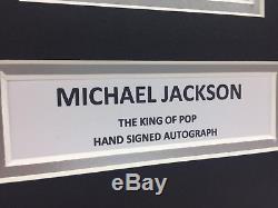 RARE Michael Jackson Hand Signed Photo Display + COA AUTOGRAPH FRAMED MUSIC