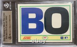 RARE SIGNED CARD 1990 Score Bo Jackson Autographed Card BAS Bold Signature