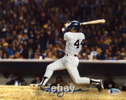 REGGIE JACKSON SIGNED AUTOGRAPHED 8x10 PHOTO NEW YORK YANKEES LEGEND BECKETT BAS