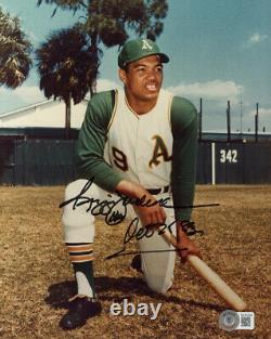 REGGIE JACKSON SIGNED AUTOGRAPHED 8x10 PHOTO OAKLAND A'S LEGEND RARE BECKETT BAS