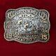 RODEO BUCKLE 1995 JACKSON HOLE WYOMING BRONC RIDING CHAMPION Engraved Signed 249