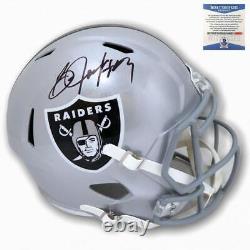 Raiders Bo Jackson Autographed Signed Speed Rep Helmet Beckett