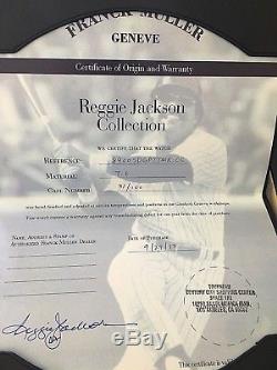 Rare Franck Muller Conquistador Grand Prix 45mm Signed Reggie Jackson Box Papers