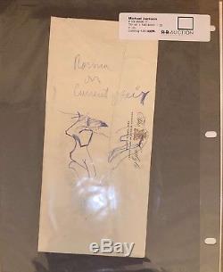 Rare Original Michael Jackson Signed Sketch