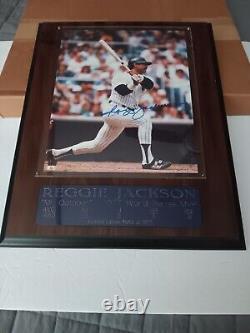 Reggie Jackson 1977 World Series Signed Plaque