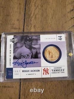Reggie Jackson 2001 Legends of New York Yankees Legendary Signed bat Auto