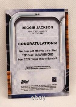 Reggie Jackson 2022 Topps Tribute AUTO Gold Orange 23 /25 Signed on Card TA-RJ