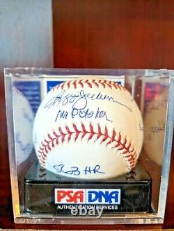Reggie Jackson 7 Stat Signed Autographed OML Baseball PSA/DNA Grade 9 NY Yankees