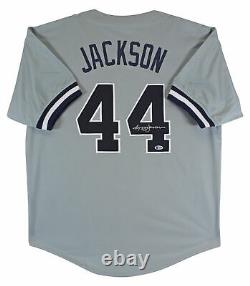 Reggie Jackson Authentic Signed Grey Pro Style Jersey Autographed BAS Witnessed