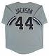 Reggie Jackson Authentic Signed Grey Pro Style Jersey Autographed BAS Witnessed