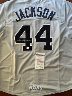 Reggie Jackson Autograph Signed Custom Grey Jersey JSA NY Yankees Mr. Octobe
