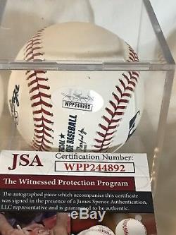 Reggie Jackson Autographed MLB Baseball Withinscript HOF 93 JSA Aunthenticity