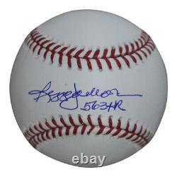 Reggie Jackson Autographed New York Yankees OML Baseball 563 HR BAS 31464