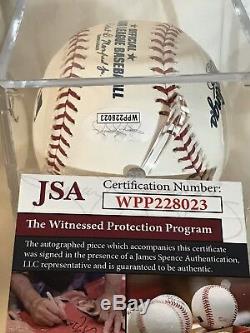 Reggie Jackson Autographed Offical MLB Baseball Withincrip 563 HR. JSA Certified