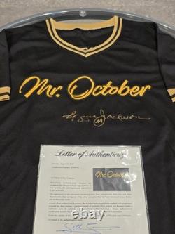 Reggie Jackson Autographed/Signed Custom Mr October PSA/DNA