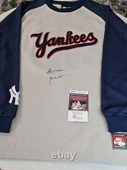 Reggie Jackson Autographed/Signed Grey Sweater JSA COA New York Yankees