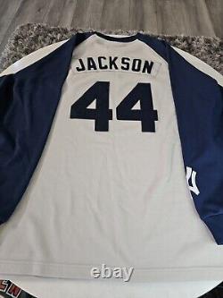 Reggie Jackson Autographed/Signed Grey Sweater JSA COA New York Yankees