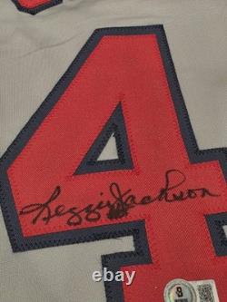 Reggie Jackson Autographed/Signed Jersey Beckett Grey Custom Jersey