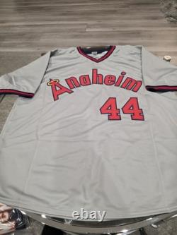 Reggie Jackson Autographed/Signed Jersey Beckett Grey Custom Jersey