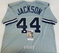 Reggie Jackson Autographed Signed New York Yankees Custom XL Jersey (JSA COA)