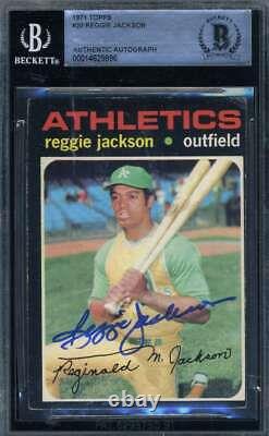Reggie Jackson Beckett BAS Signed 1971 Topps Autograph