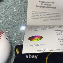 Reggie Jackson Mr October Yankees SIGNED AUTOGRAPHED Rawlings Baseball RJ COA