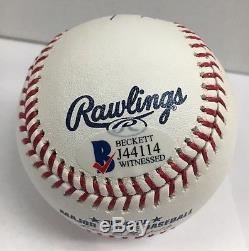 Reggie Jackson NY Yankees Signed Baseball Stat Ball Inscription BAS COA AUTO C