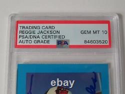 Reggie Jackson ORIOLES HOF Signed Autograph 1984 Renata Galasso Card PSA 10 Auto